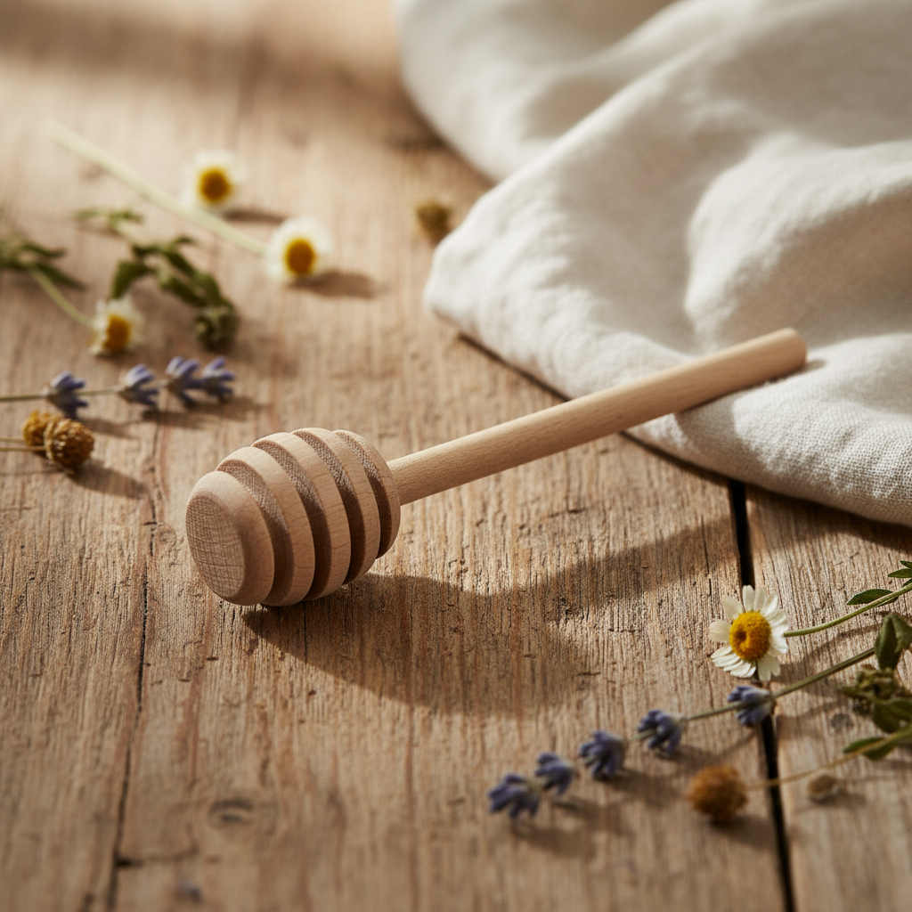 Wooden Honey Dipper Wand Solo