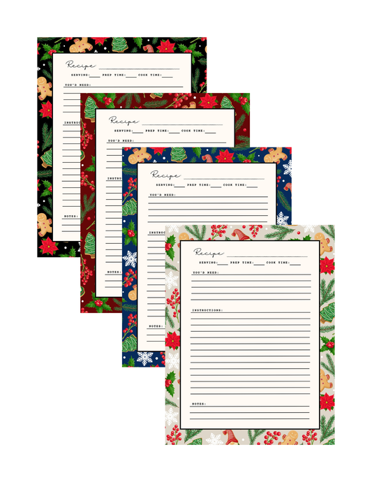 Sweet Sugar Dream Reprintable Recipe Cards