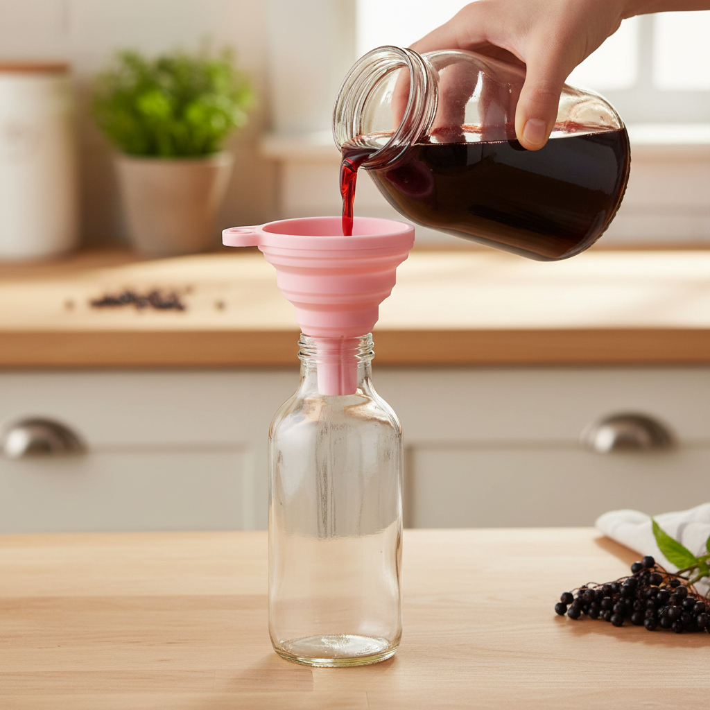 Collapsible Silicone Funnel Lifestyle Photo