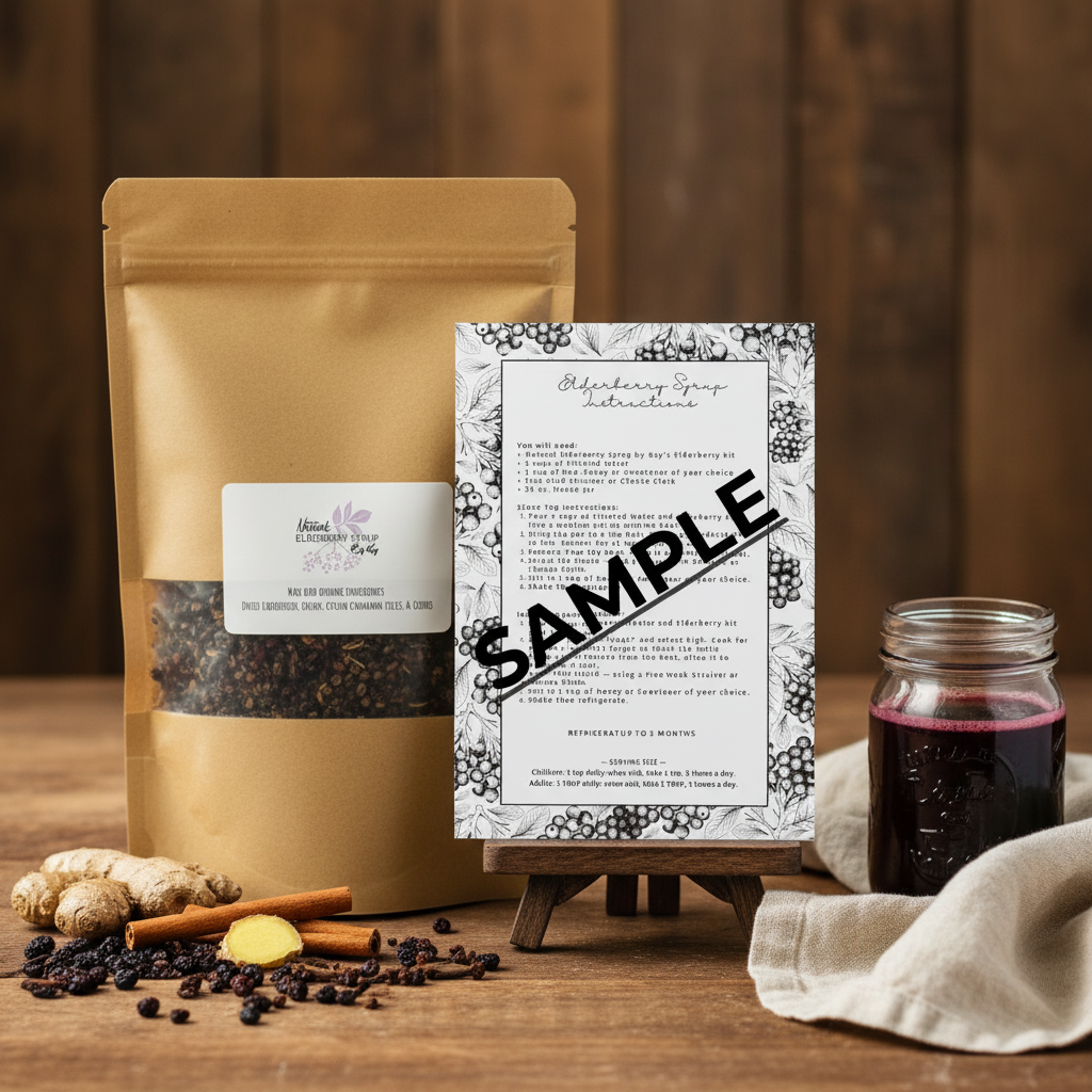 Elderberry Kit - Correctly Sized Card & Bag