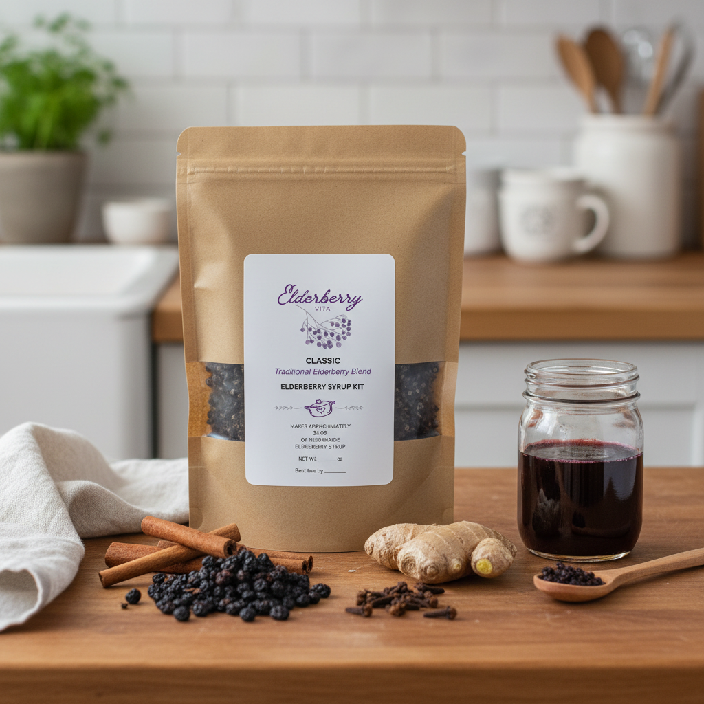 Elderberry Vita Classic - Kitchen with Ingredients