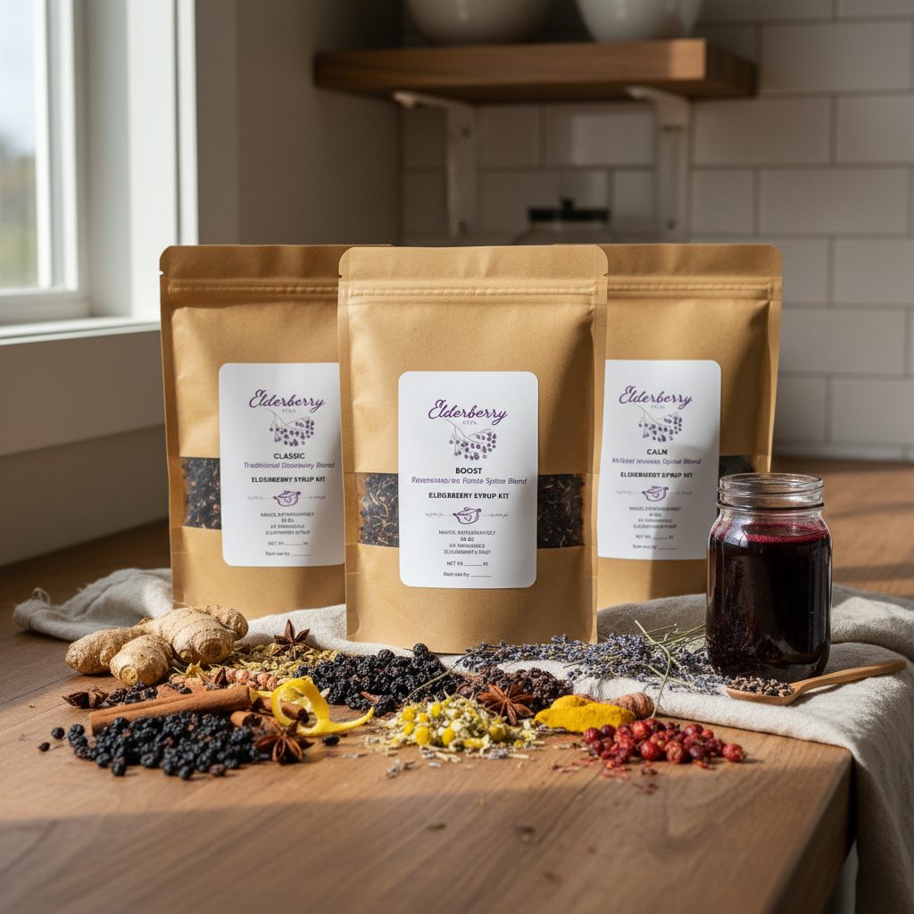 Elderberry Vita Trio - Kitchen with All Ingredients
